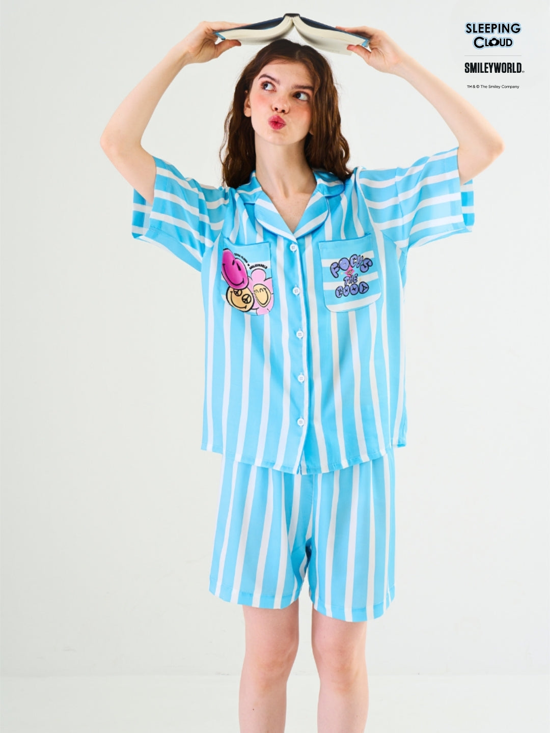 Smiley World Collection - Blue Friday (Short Sleeves + Shorts Set)