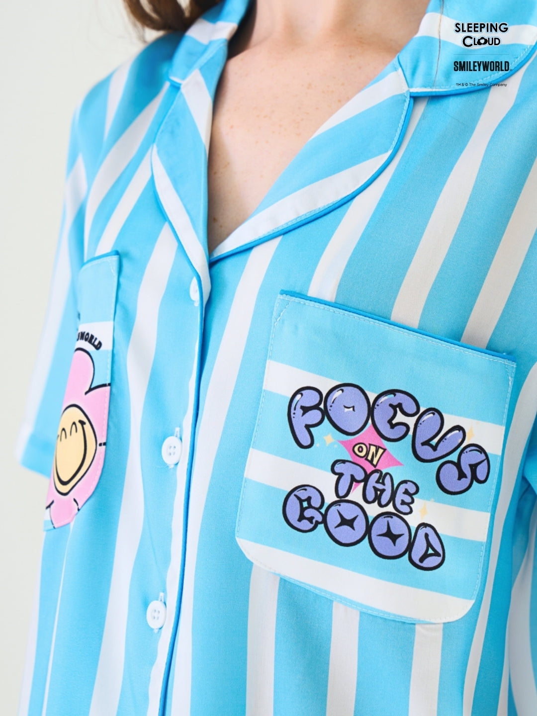 Smiley World Collection - Blue Friday (Short Sleeves + Shorts Set)