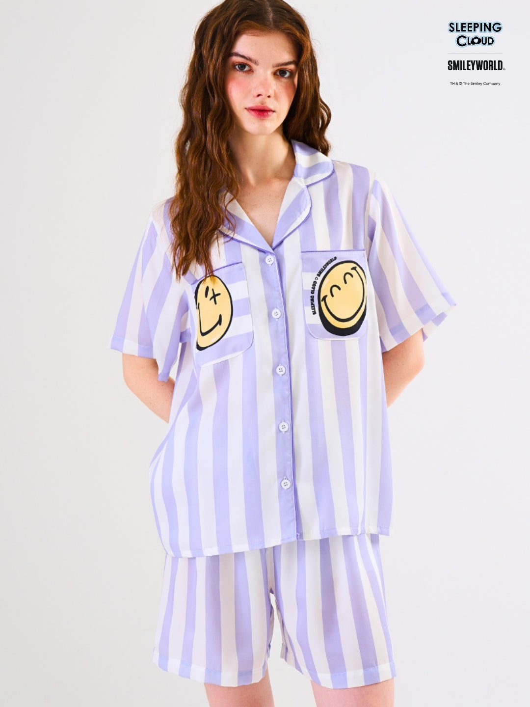 Smiley World Collection - Purple Saturday (Short Sleeves + Shorts Set)