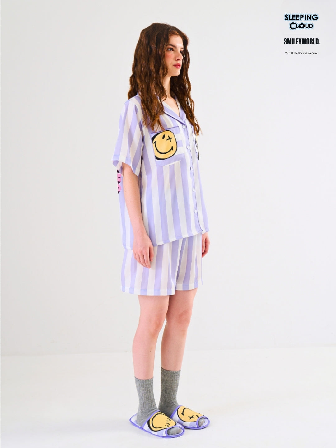 Smiley World Collection - Purple Saturday (Short Sleeves + Shorts Set)