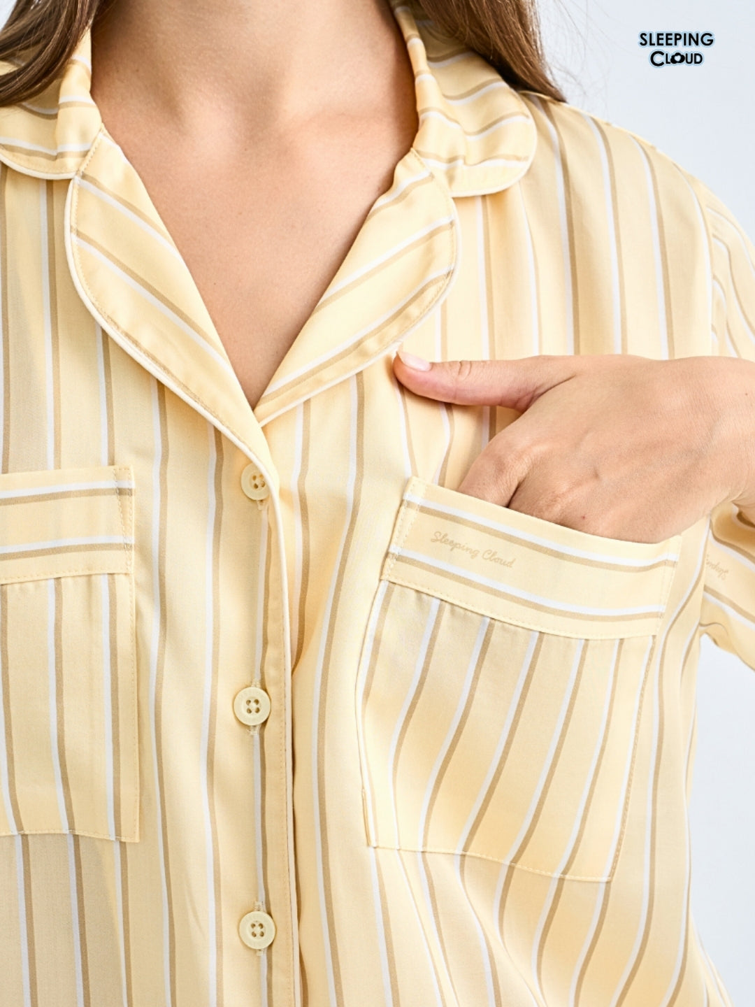 Make Up Your Day Collection - Yellow Monday (Short Sleeves + Shorts Set)