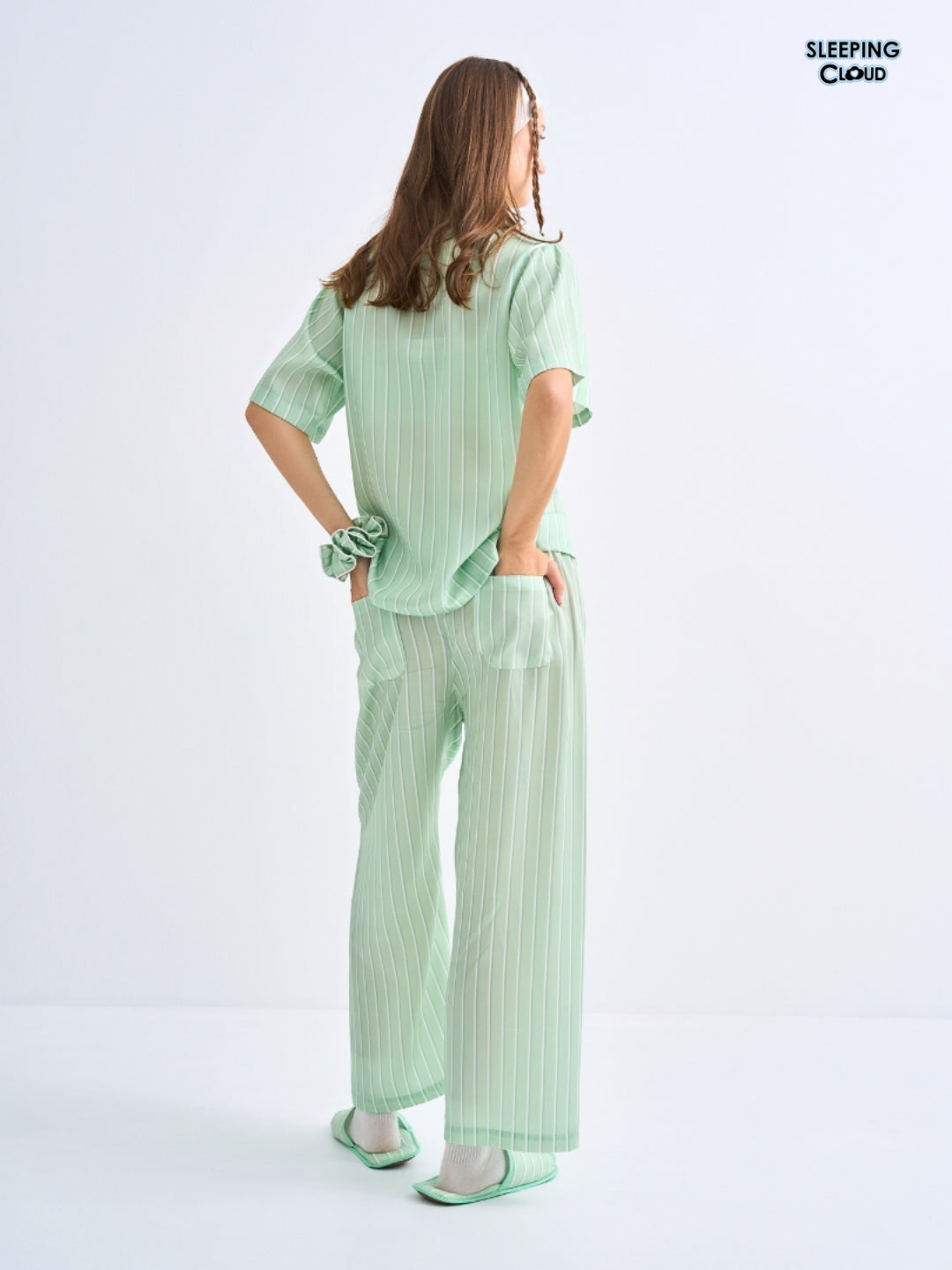 Make Up Your Day Collection - Green Wednesday (Short Sleeves + Pants Set)