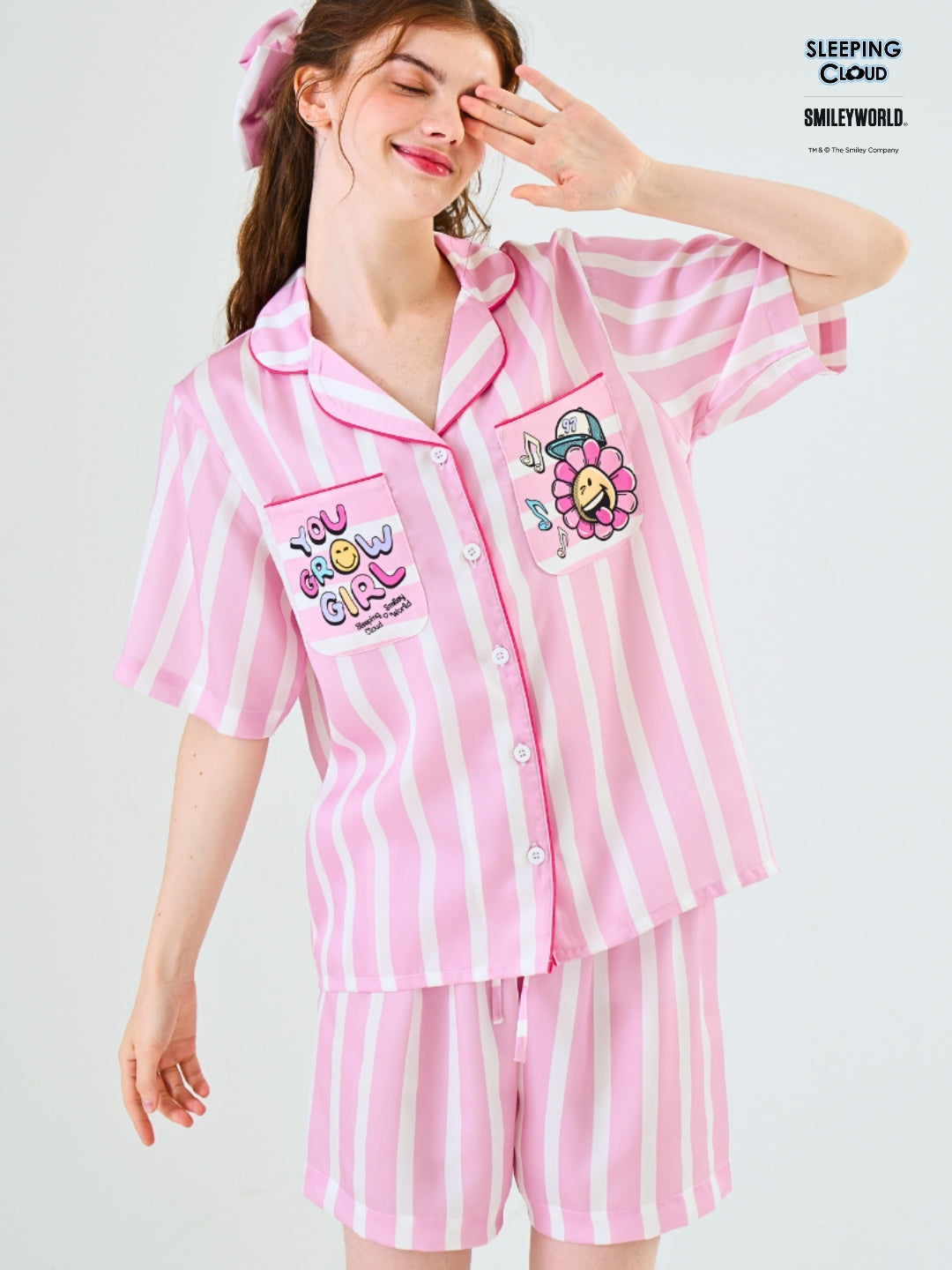 Smiley World Collection - Pink Tuesday (Short Sleeves + Shorts Set)