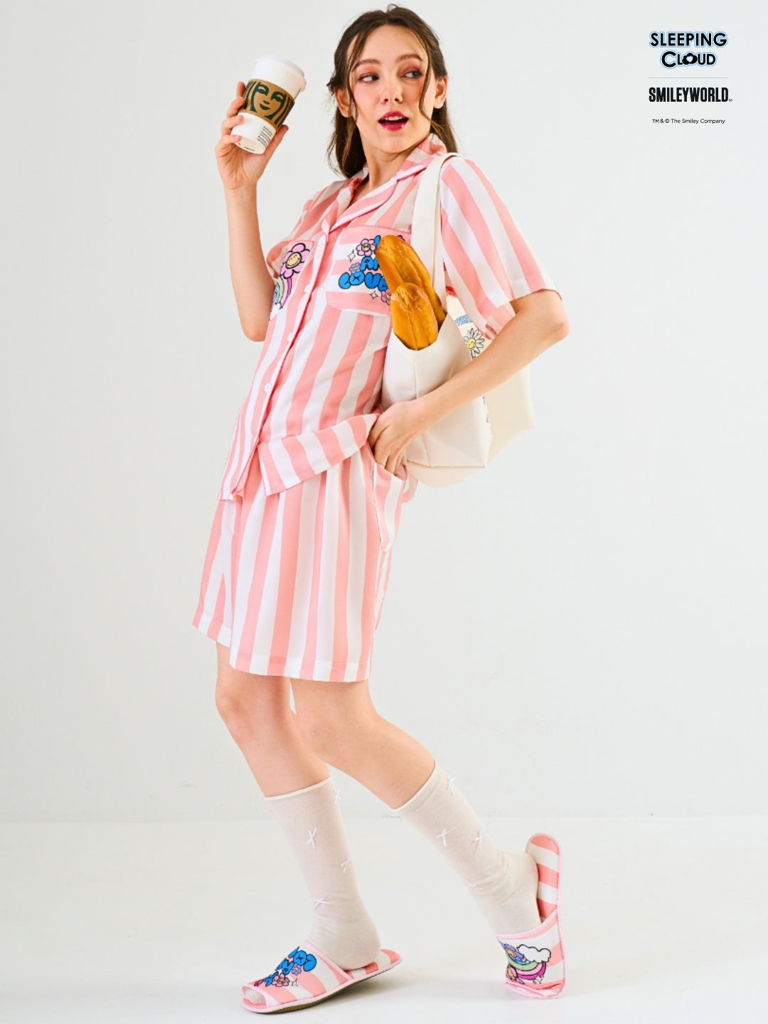 Smiley World Collection - Orange Thursday (Short Sleeves + Shorts Set)