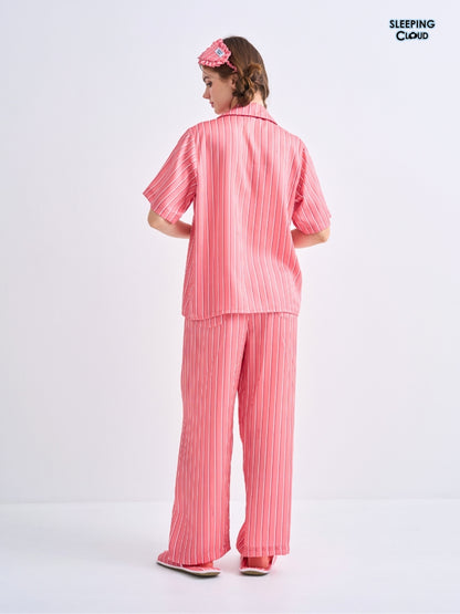 Make Up Your Day Collection - Red Sunday (Short Sleeves + Pants Set)