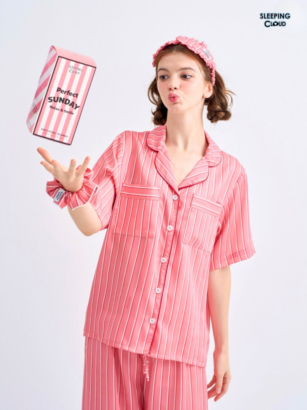 Make Up Your Day Collection - Red Sunday (Short Sleeves + Pants Set)