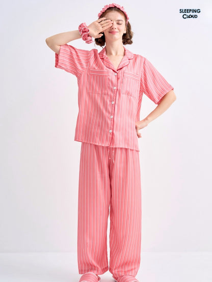 Make Up Your Day Collection - Red Sunday (Short Sleeves + Pants Set)