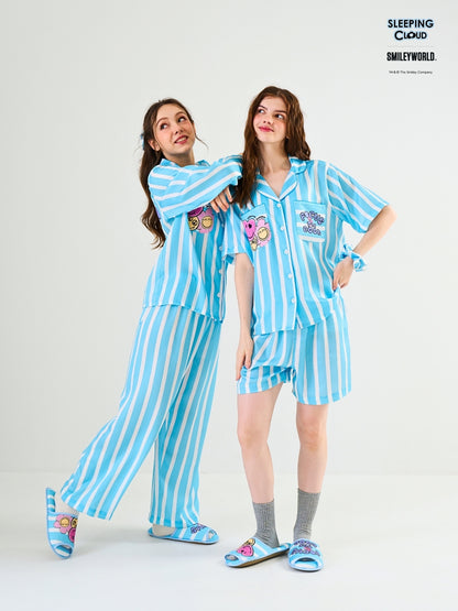 Smiley World Collection - Blue Friday (Short Sleeves + Shorts Set)