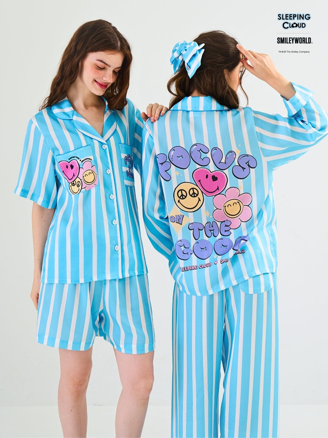 Smiley World Collection - Blue Friday (Short Sleeves + Shorts Set)