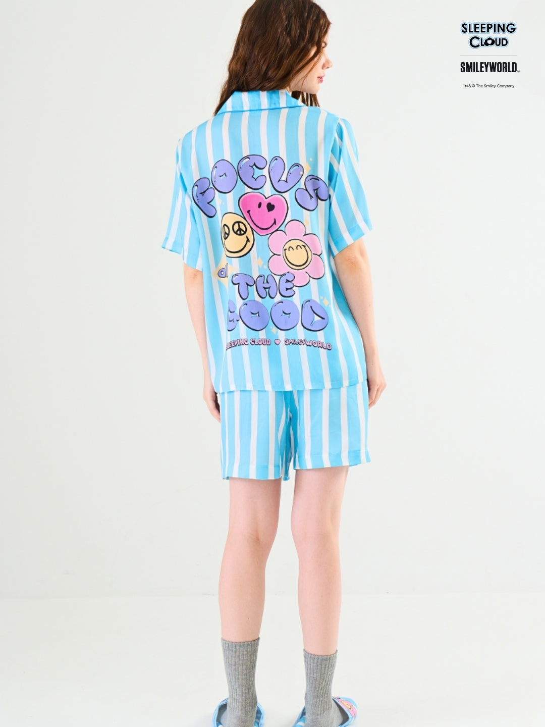 Smiley World Collection - Blue Friday (Short Sleeves + Shorts Set)