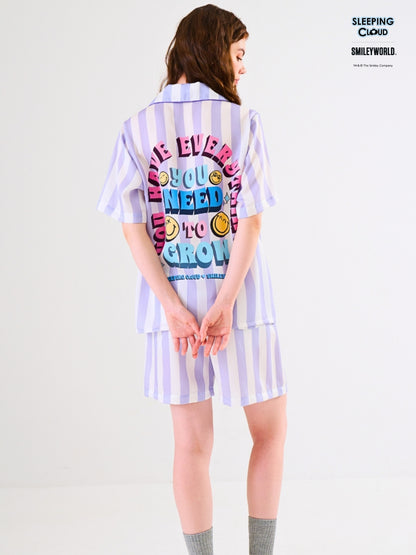 Smiley World Collection - Purple Saturday (Short Sleeves + Shorts Set)