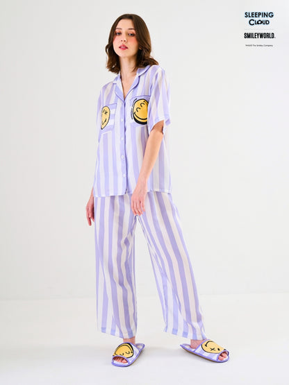 Smiley World Collection - Purple Saturday (Short Sleeves + Pants Set)