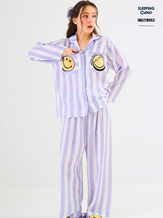 Smiley World Collection - Purple Saturday (Long Sleeves + Pants Set)
