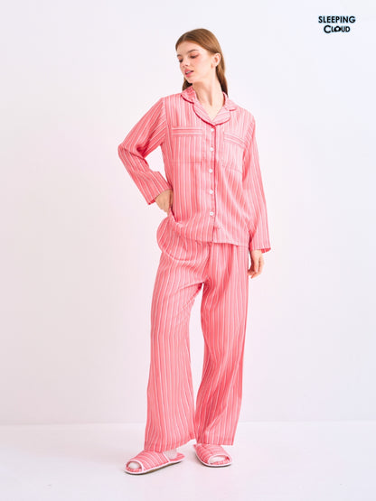 Make Up Your Day Collection - Red Sunday (Long Sleeves + Pants Set)