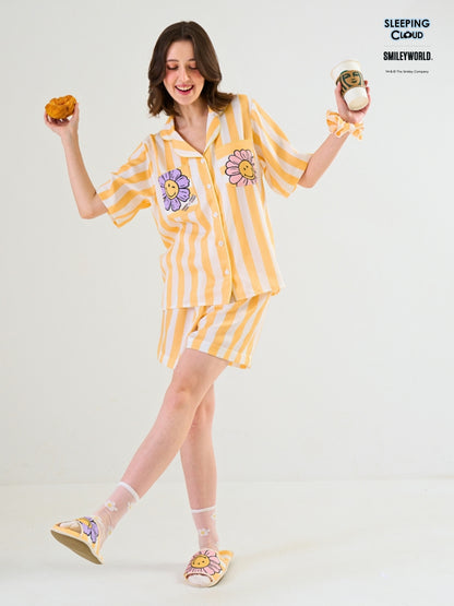 Smiley World Collection - Yellow Monday (Short Sleeves + Shorts Set)