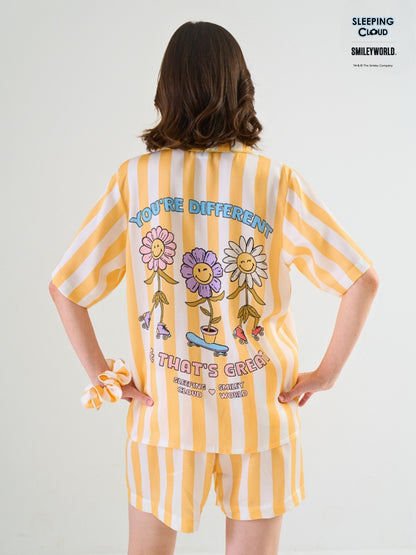 Smiley World Collection - Yellow Monday (Short Sleeves + Shorts Set)