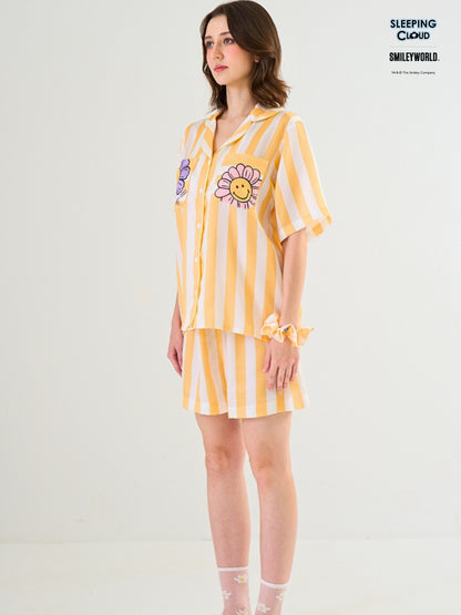 Smiley World Collection - Yellow Monday (Short Sleeves + Shorts Set)