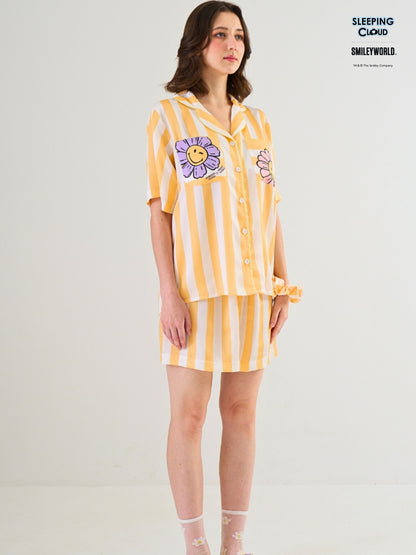 Smiley World Collection - Yellow Monday (Short Sleeves + Shorts Set)