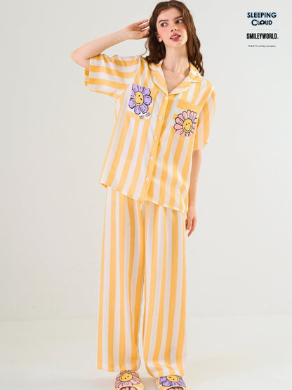 Smiley World Collection - Yellow Monday (Short Sleeves + Pants Set)