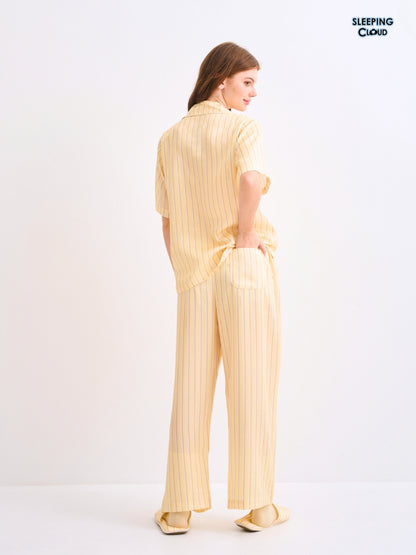 Make Up Your Day Collection - Yellow Monday (Short Sleeves + Pants Set)