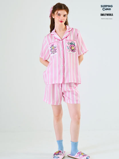 Smiley World Collection - Pink Tuesday (Short Sleeves + Shorts Set)