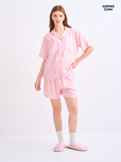 Make Up Your Day Collection - Pink Tuesday (Short Sleeves + Shorts Set)
