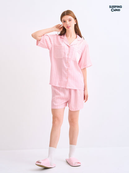 Make Up Your Day Collection - Pink Tuesday (Short Sleeves + Shorts Set)