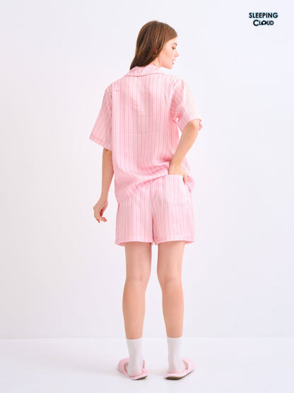 Make Up Your Day Collection - Pink Tuesday (Short Sleeves + Shorts Set)
