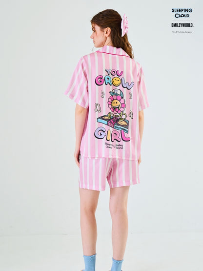 Smiley World Collection - Pink Tuesday (Short Sleeves + Shorts Set)