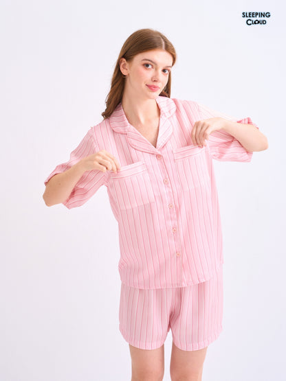 Make Up Your Day Collection - Pink Tuesday (Short Sleeves + Shorts Set)