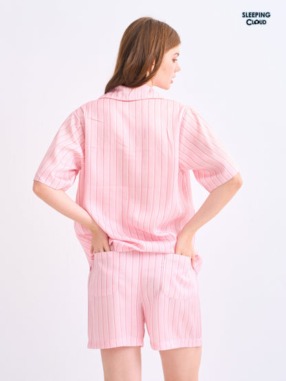 Make Up Your Day Collection - Pink Tuesday (Short Sleeves + Shorts Set)