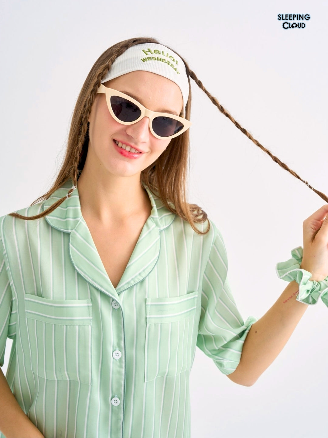 Make Up Your Day Collection - Green Wednesday (Short Sleeves + Pants Set)