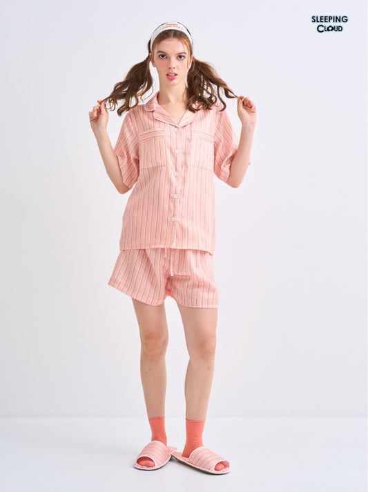 Make Up Your Day Collection - Orange Thursday (Short Sleeves + Shorts Set)