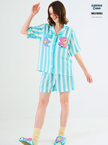 Smiley World Collection - Teal Wednesday (Short Sleeves + Shorts Set)