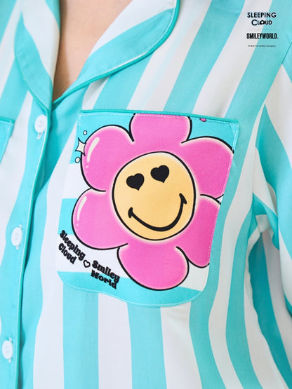 Smiley World Collection - Teal Wednesday (Short Sleeves + Shorts Set)