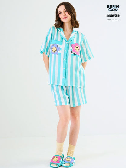 Smiley World Collection - Teal Wednesday (Short Sleeves + Shorts Set)