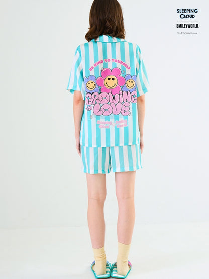 Smiley World Collection - Teal Wednesday (Short Sleeves + Shorts Set)