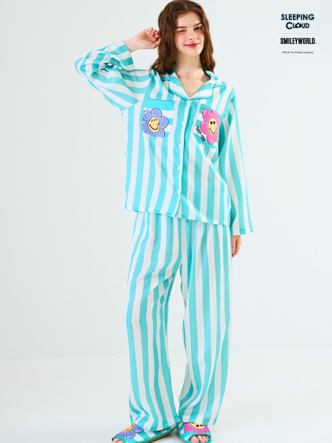Smiley World Collection - Teal Wednesday (Long Sleeves + Pants Set)
