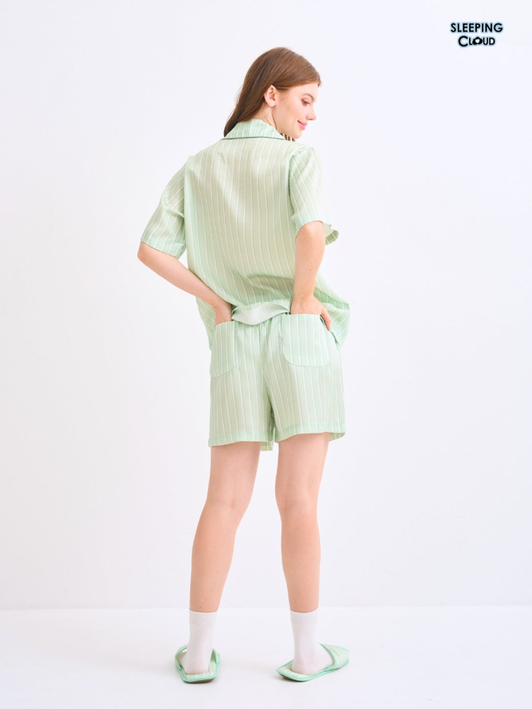 Make Up Your Day Collection - Green Wednesday (Short Sleeves + Shorts Set)