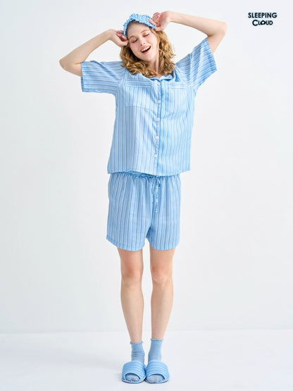 Make Up Your Day Collection - Blue Friday (Short Sleeves + Shorts Set)
