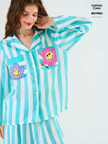 Smiley World Collection - Teal Wednesday (Long Sleeves + Pants Set)