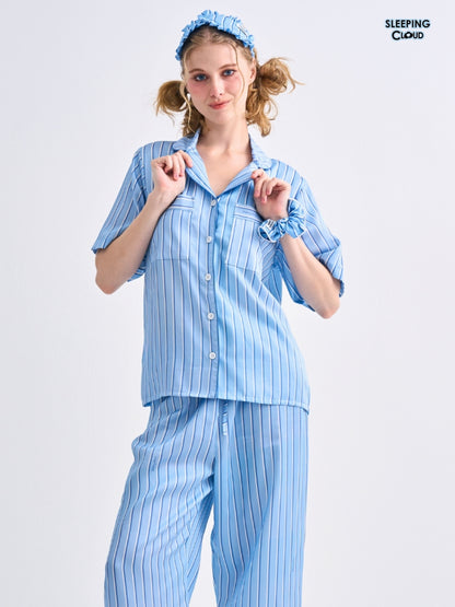 Make Up Your Day Collection - Blue Friday (Short Sleeves + Pants Set)