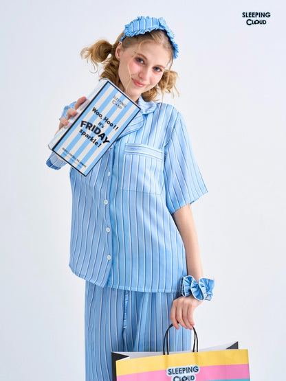 Make Up Your Day Collection - Blue Friday (Short Sleeves + Pants Set)