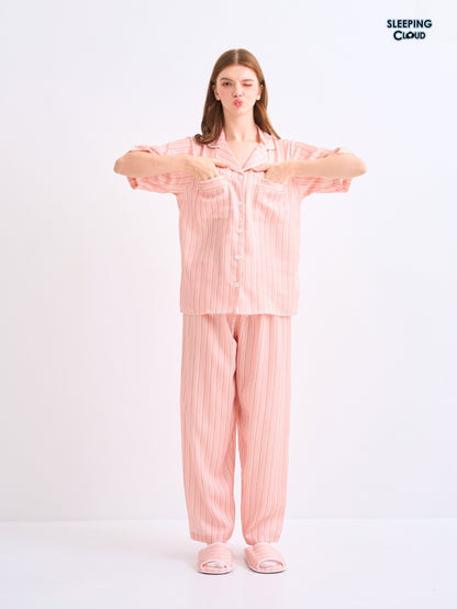 Make Up Your Day Collection - Orange Thursday (Short Sleeves + Pants Set)