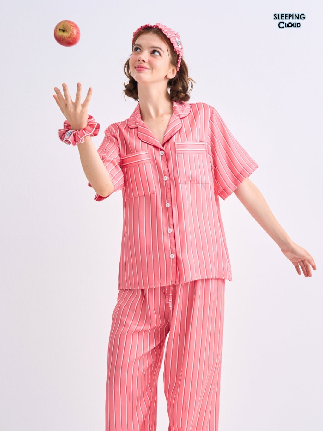 Make Up Your Day Collection - Red Sunday (Short Sleeves + Pants Set)